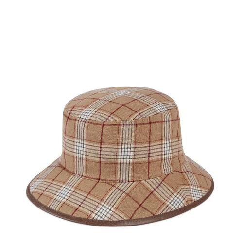 Hatt Gucci GG Supreme Reversible Bucket Hat Bucket Hat Beige Brown Beige | 700851 4HAOT 9779