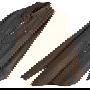 Skjorta Needles Needles Linen Chambray Work Shirt, Large Brun | QV291-C, 0