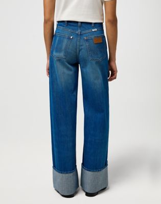 Byxor Wrangler Wrangler Loose Cuffed Rodeo Ridge Trousers Blå | 112373236:32:32, 0