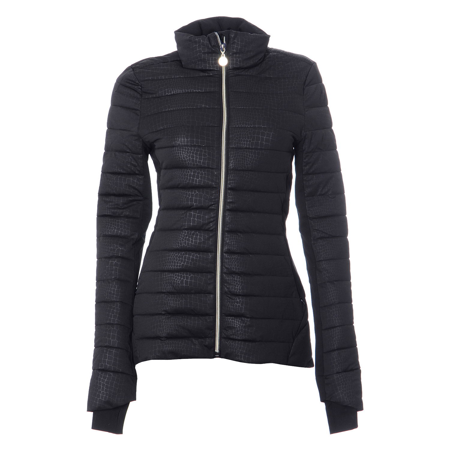Pufferjacka Champion Croc-Embossed Fitted Polyfilled Puffer Jacket with Stand-Up Collar Svart | 109016-2175, 0