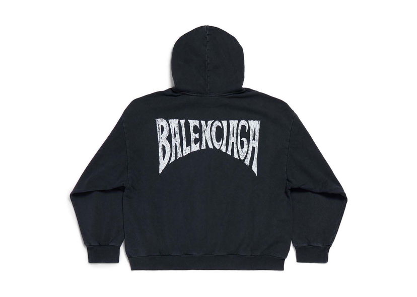 Sweatshirt Balenciaga Political Stencil Oversized Hoodie Svart | 767877 TQVI7