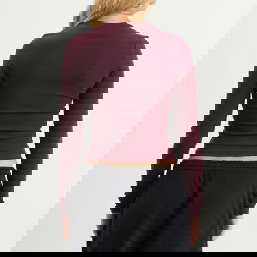 T-shirt SKIMS Cotton Jersey Long Sleeve T-Shirt, Size Large Bourgogne | AP-TSH-0647-CUR, 3