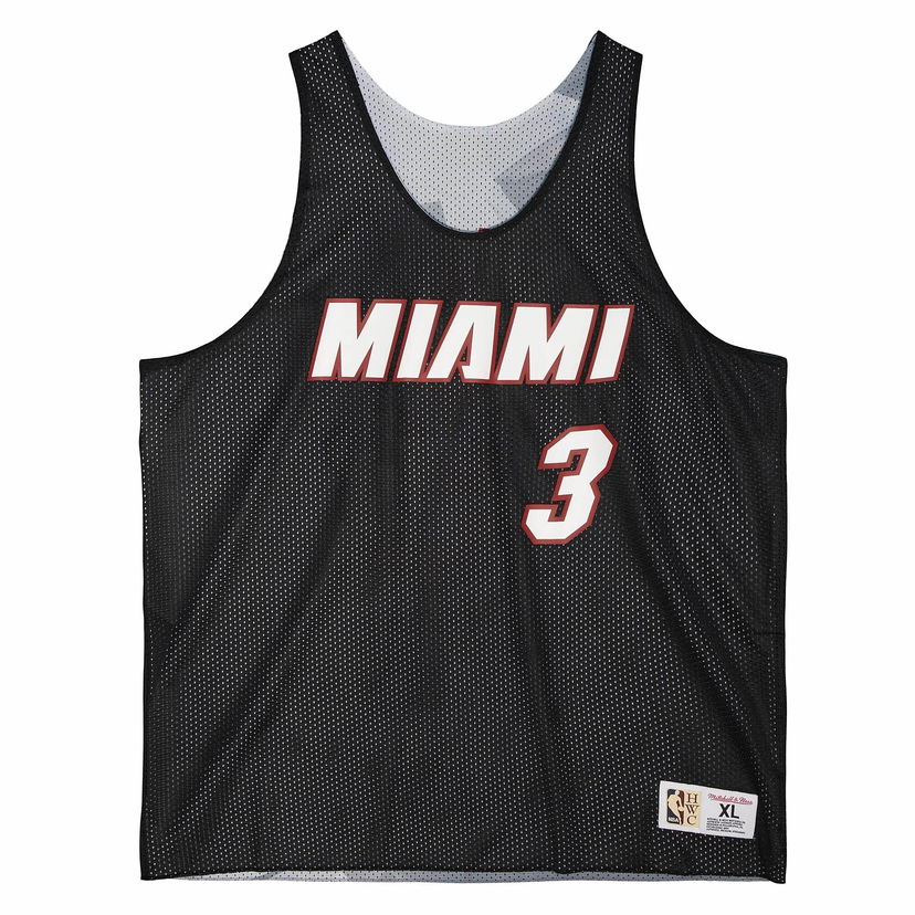 Jersey Mitchell & Ness NBA Miami Heat Dwyane Wade Reversible Mesh Tank Svart | TMTK3208-MHEYYDWABLCK