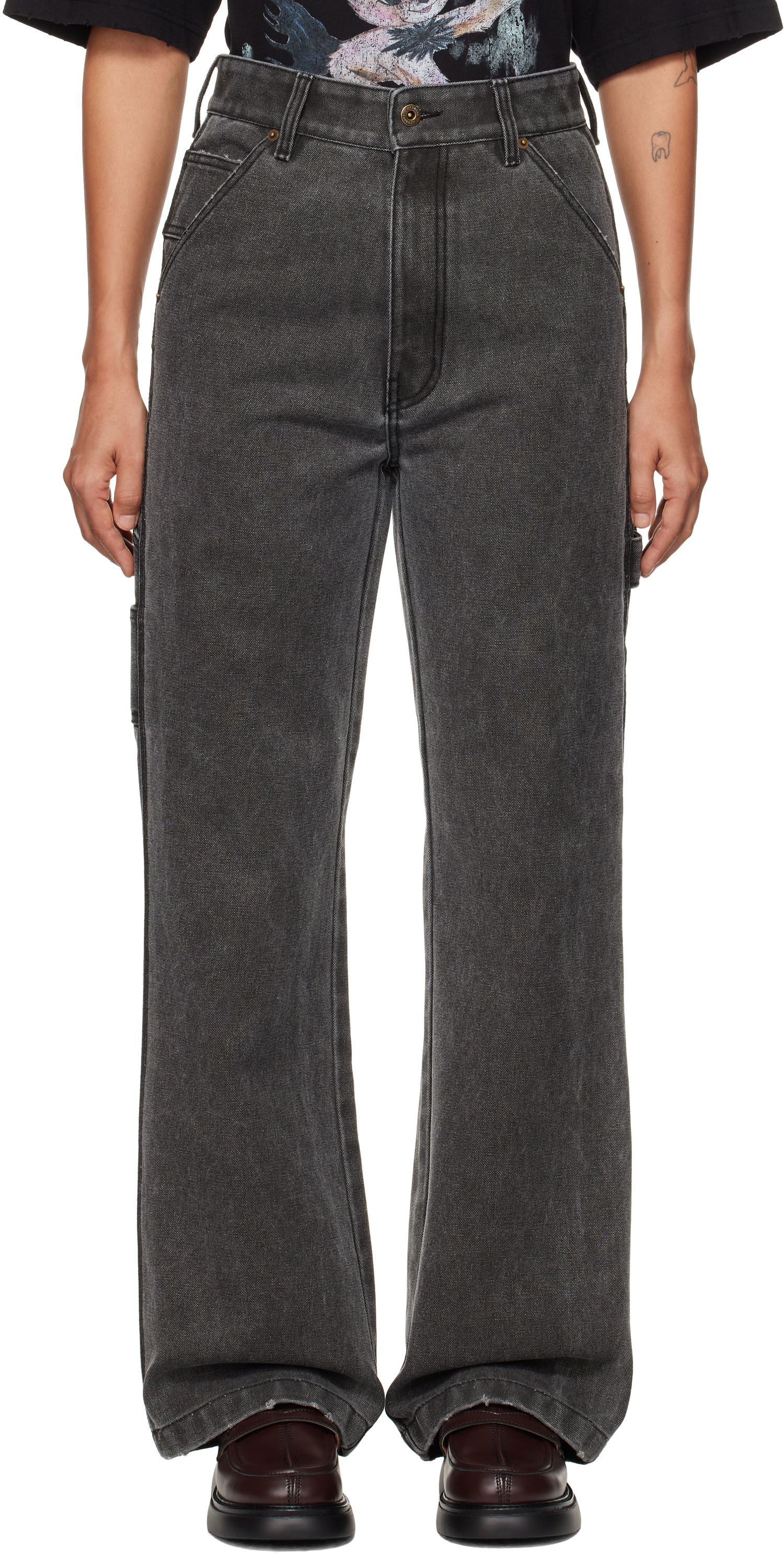 Jeans We11done We11done Carpenter Jeans Grå | WD-PT3-24-265-W-BK, 0