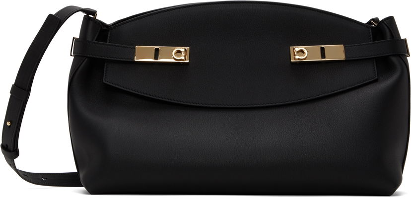 Handväska FERRAGAMO Salvatore Ferragamo Hug Soft Crossbody Bag Svart | 766676