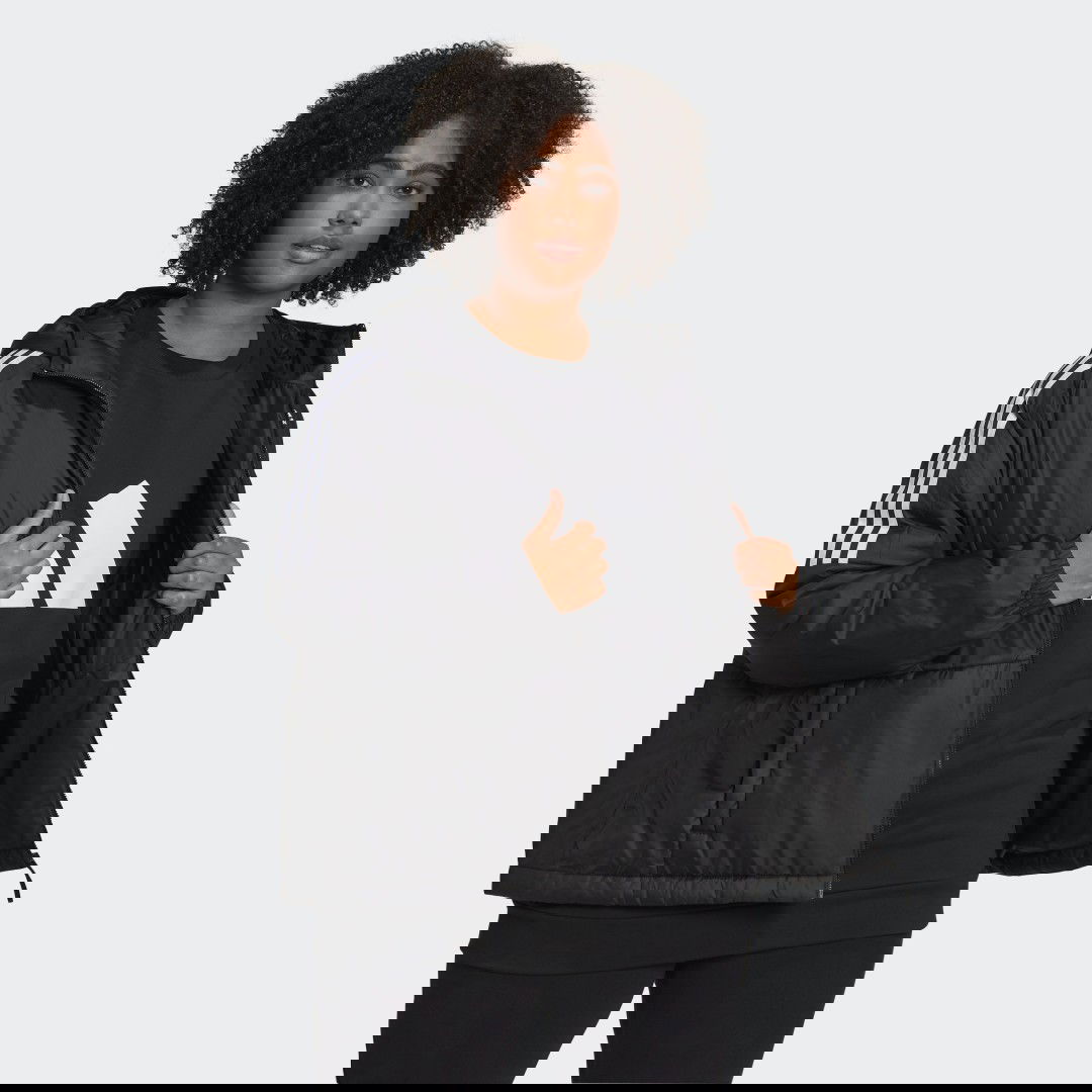 Jacka adidas Originals Essentials Insulated Hooded Jacket (plus size) Svart | GT9135, 0