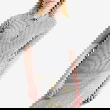 Polotröja Acne Studios Acne Studios Kamanda Knitted Polo Top Grå | A60575-902, 2