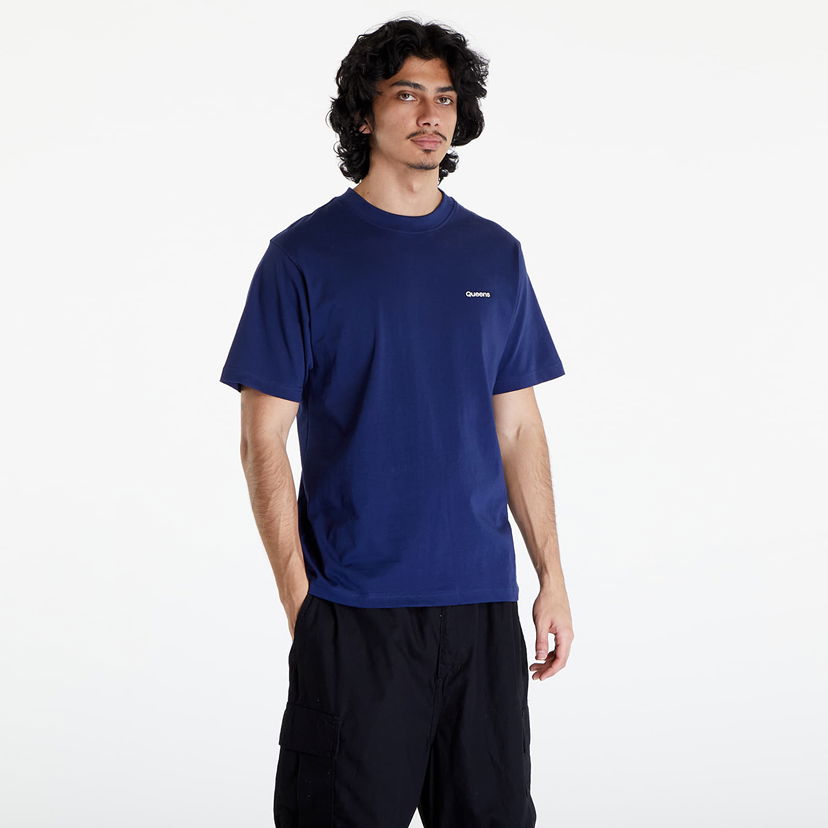 T-shirt Queens Essential T-Shirt With Contrast Print Blue Blå | QNS_024