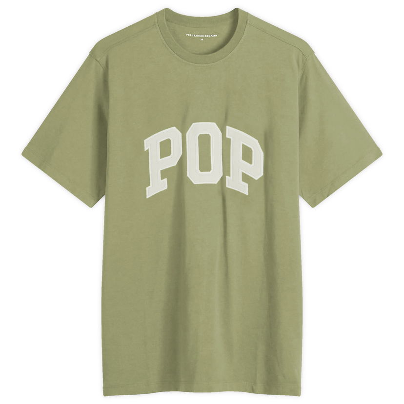 T-shirts och linne Pop Trading Company T-Shirt Arch Logo Large Grön | POPAW24-02-016