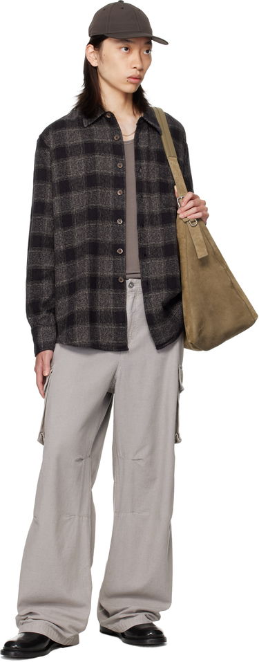 Skjorta OUR LEGACY OUR LEGACY Checked Button-Down Shirt Grå | M4252AO, 3