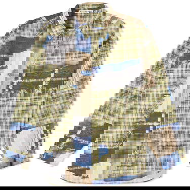 Skjorta Acne Studios Setar Towel Print Check Shirt Grön | BB0578-BHM, 0