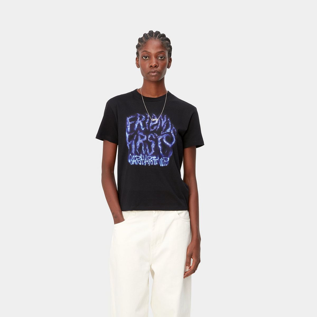 T-shirt Carhartt WIP Babybrush FF T-Shirt Svart | I032142_89_XX, 1