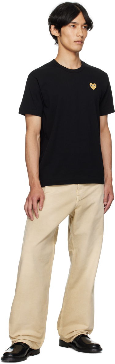 T-shirt Comme des Garçons COMME des GARÇONS PLAY Heart Patch T-Shirt Svart | AZ-T216-051, 3