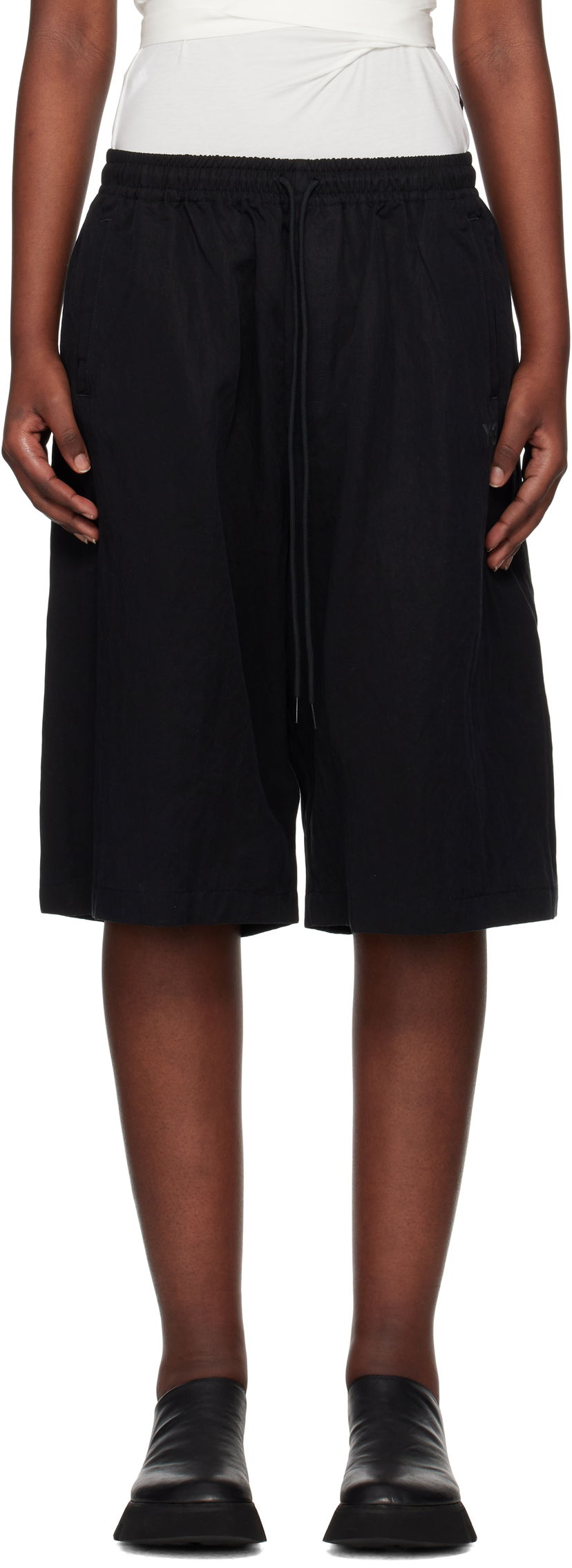 Shorts Y-3 Y-3 Washed Twill Shorts Svart | JD3516