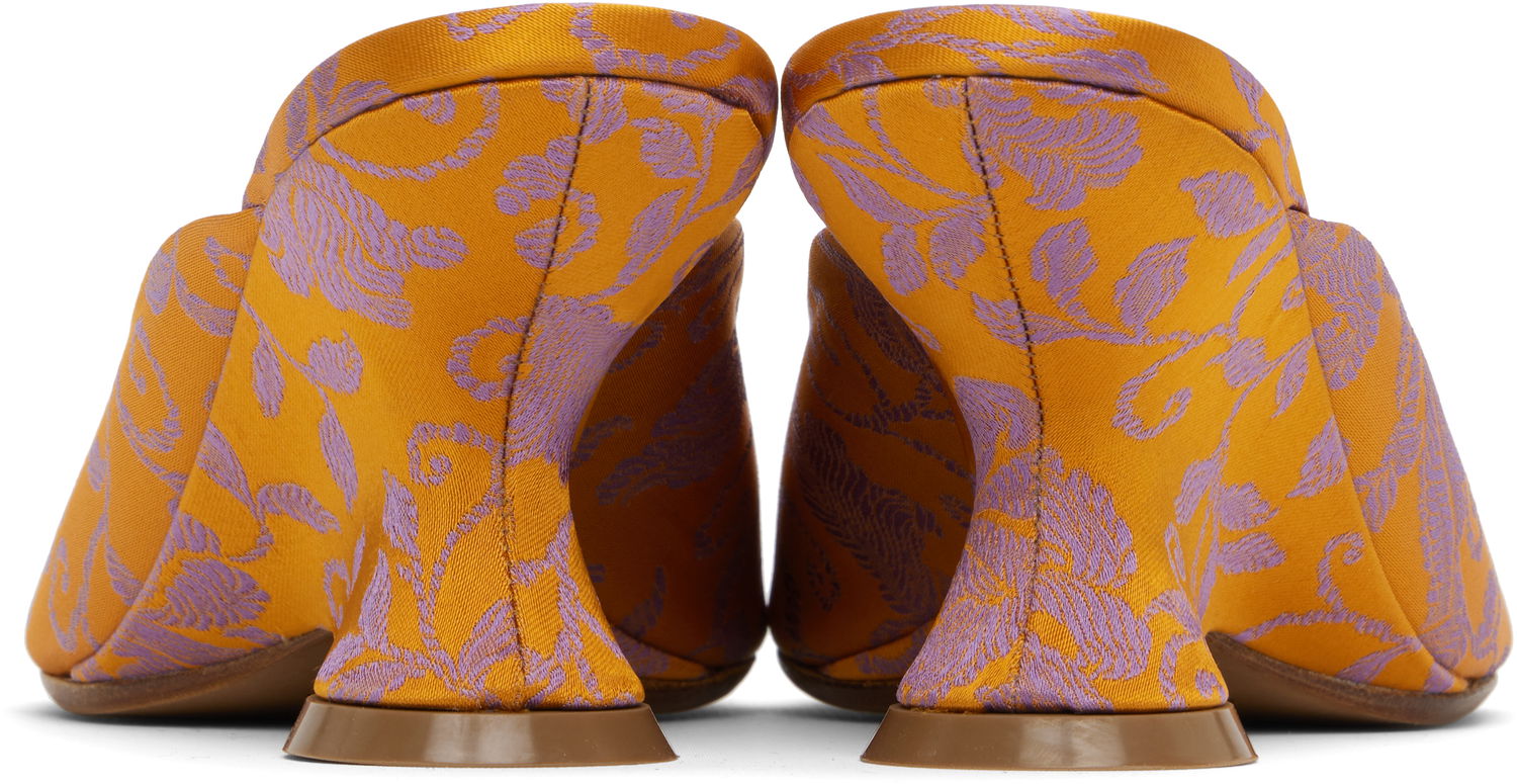 Skovård Dries Van Noten Dries Van Noten Open-Toe Jacquard Mules Orange | WS251-1561-730, 1