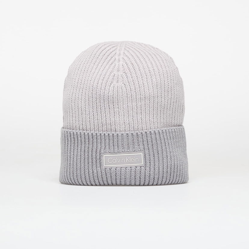 Hatt CALVIN KLEIN Calvin Klein Patch Wool Chunky Hat Grå | LV04D8029G QBW
