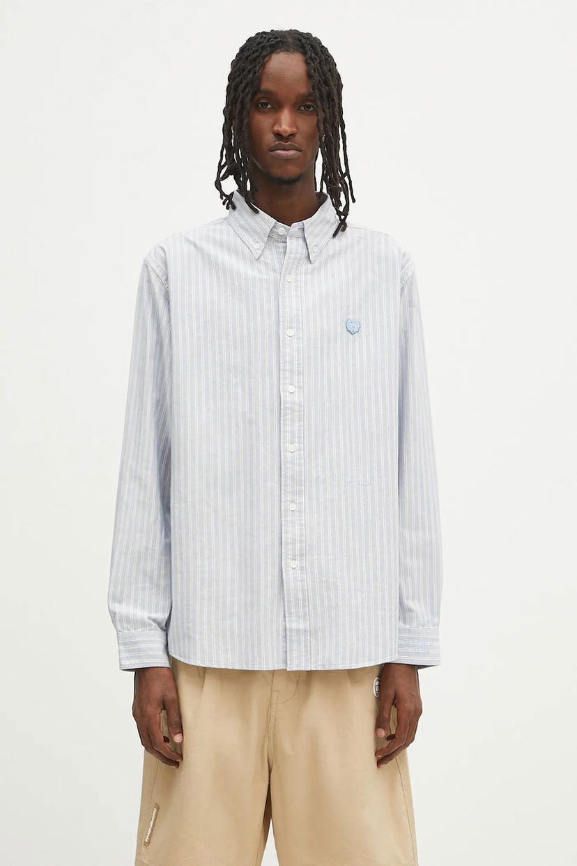 Skjorta Human Made Human Made Striped Relaxed Button-Down Shirt Blå | HM29SH011