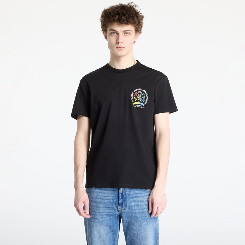 T-shirt Tommy Hilfiger Tommy Jeans Regular 4Colors Crest T-Shirt Svart | DM0DM20813 BDS
