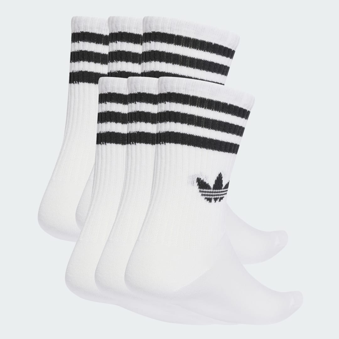 Strumpor adidas Performance 3-Stripes Crew Socks - 6 Pairs Vit | JV7410, 0