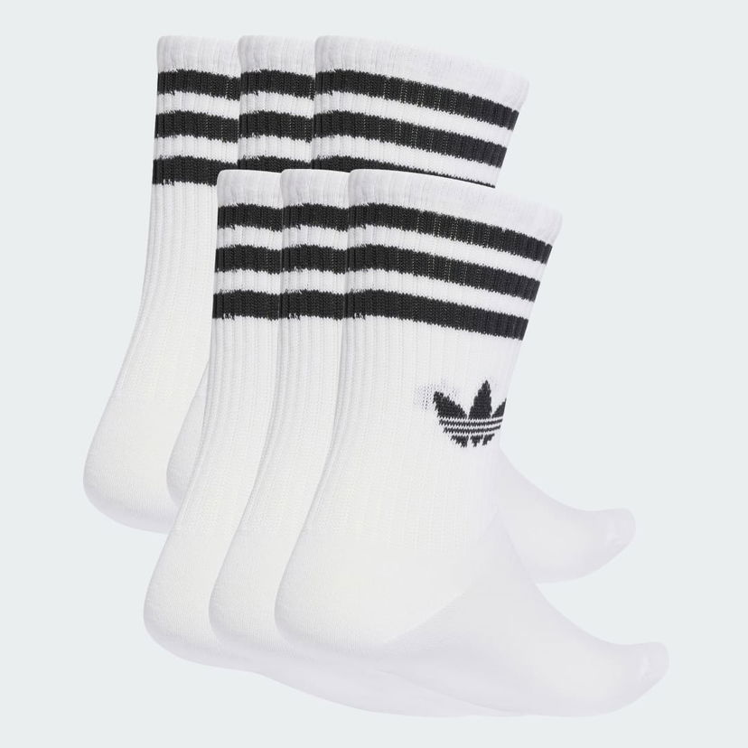 Strumpor adidas Performance 3-Stripes Crew Socks - 6 Pairs Vit | JV7410