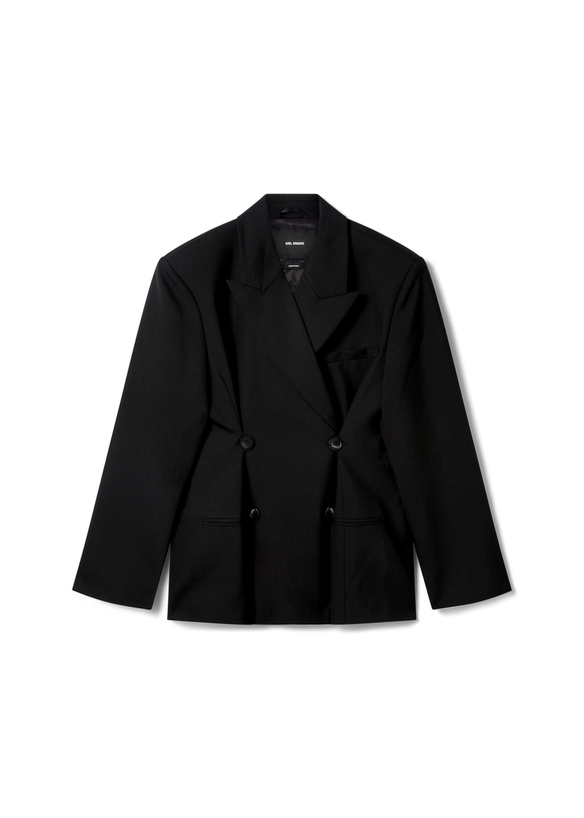 Jacka AXEL ARIGATO Double-Breasted Cropped Blazer Svart | A2873001