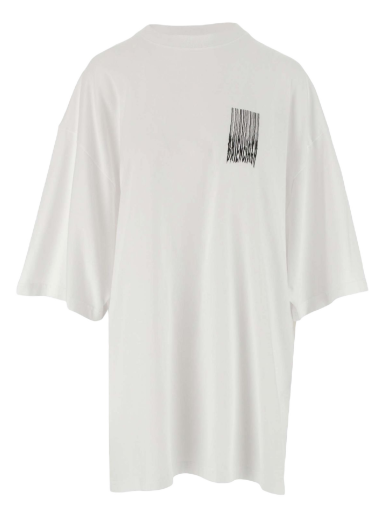T-shirt Balenciaga Wide Fit Barcode T-Shirt Vit | 661715TKVE59040