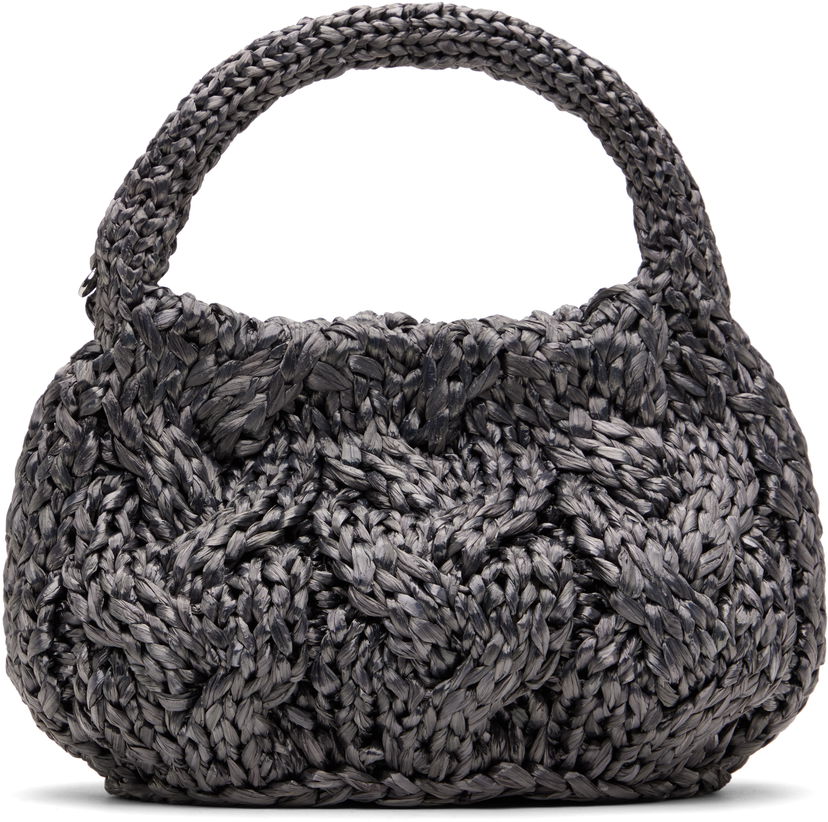 Handväska JW Anderson JW Anderson Small Cable Knit Bag Svart | HB0726-FA0445