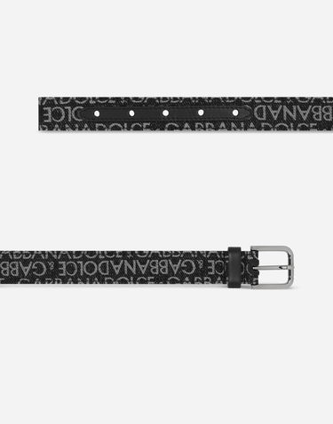 Bälten Dolce & Gabbana Dolce & Gabbana Printed Nylon Belt Svart | EC0055AN579HNXCI, 1