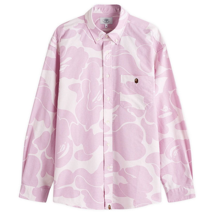 Skjorta BAPE Bathing Ape Camo Button Down Shirt Rosa | 001SHK801003M-PNK