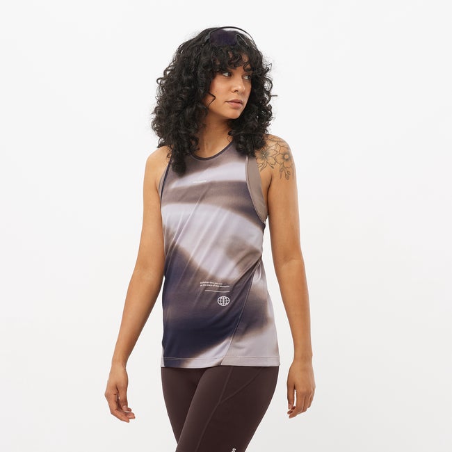 Linne Salomon Core Graphic Training Tank Top Purpur | LC2460400