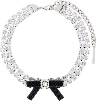Halsband SHUSHU/TONG SHUSHU/TONG YVMIN Edition Rubber Bow Gemstone Choker Metallisk | 21375BLK00NN, 0