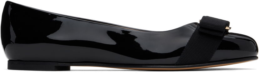 Klä FERRAGAMO Salvatore Ferragamo Varina Bow Ballerina Flats Svart | 574556