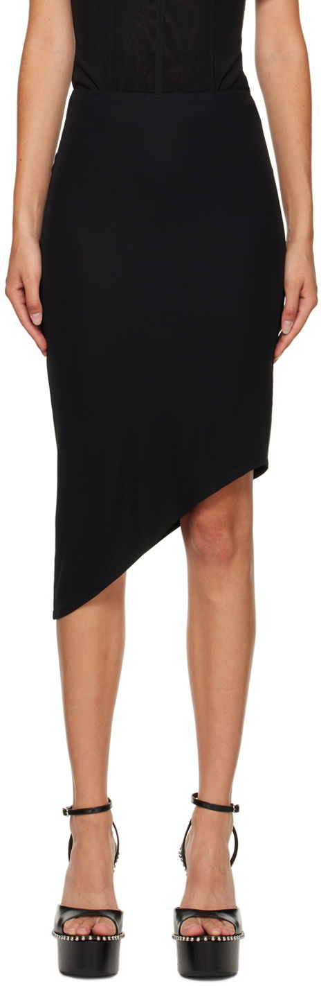 Kjol Miaou Miaou Vero Asymmetrical Midi Skirt Svart | 4037VC2BLK