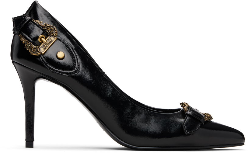 Klä Versace Versace Jeans Couture Scarlett Baroque Buckle Heels Svart | E79VA3S56_EZSC35