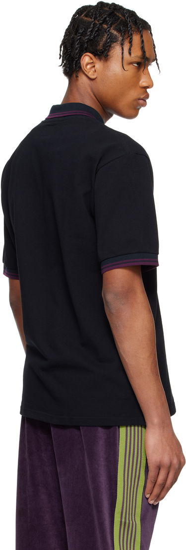 Polotröja Needles Needles Shawl Collar Polo Svart | QV354, 2