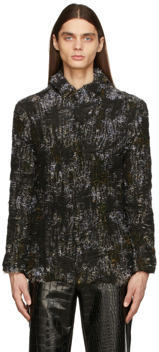 Skjorta Han Kjøbenhavn Exclusive Boxy Shirt Jacket Svart | M-131212