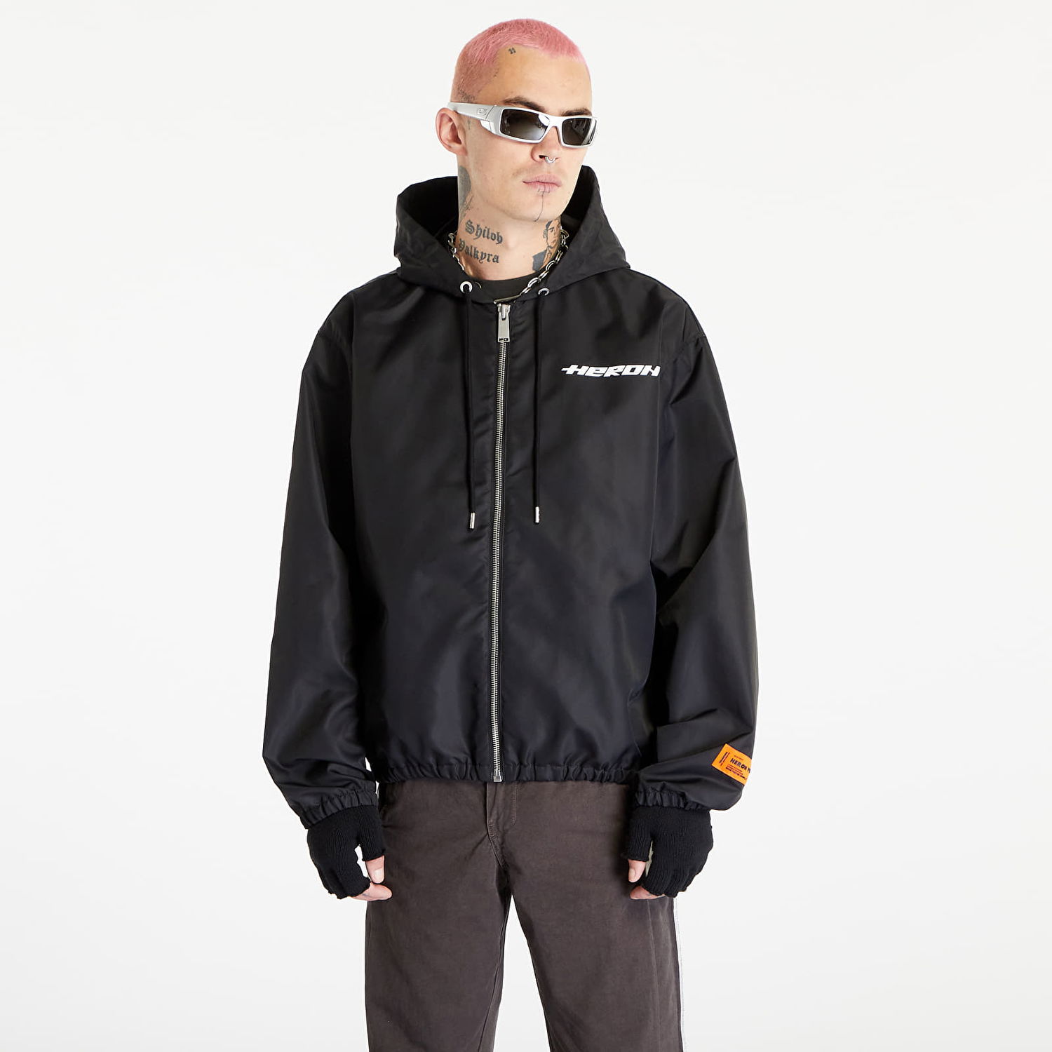 Vindjacka HERON PRESTON Ex-Ray HP Nylon Windbreaker Svart | HMEB014F23FAB0011001, 0