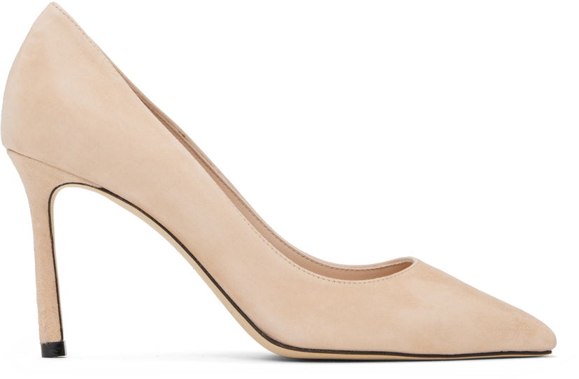 Sneakers och skor Jimmy Choo Jimmy Choo Romy 85 Suede Heels Beige | ROMY 85