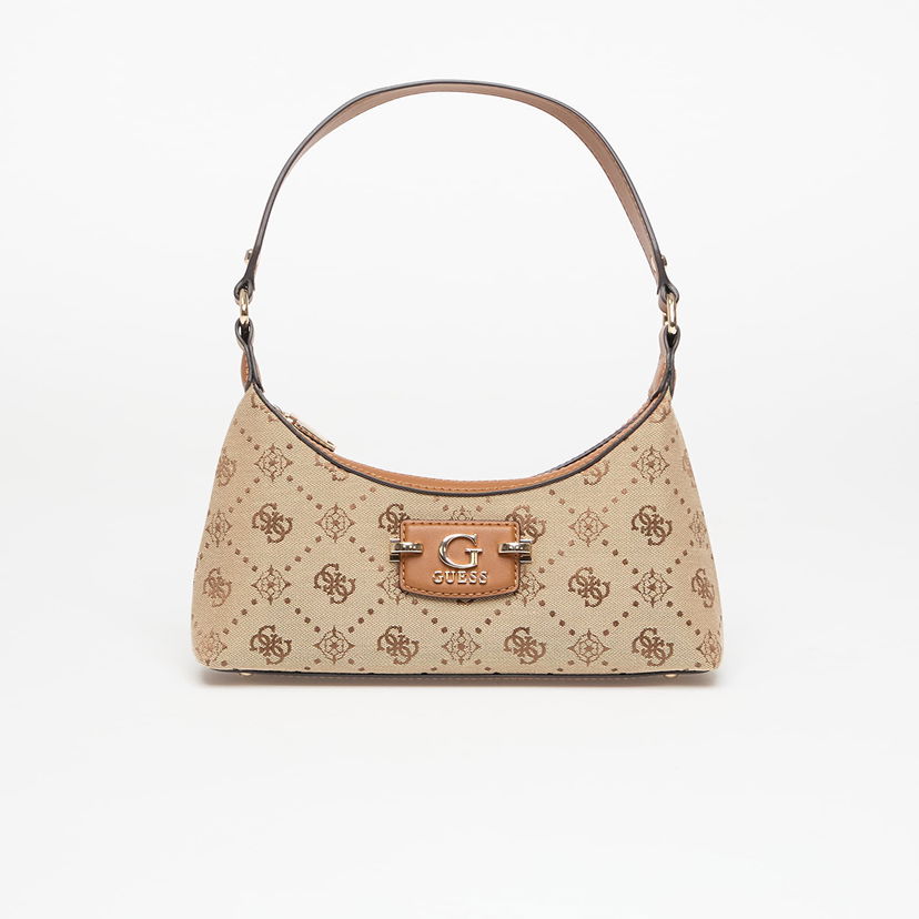 Axelväska GUESS Guess Neda Top Zip Shoulder Bag Beige | HWJP9654170-LTL