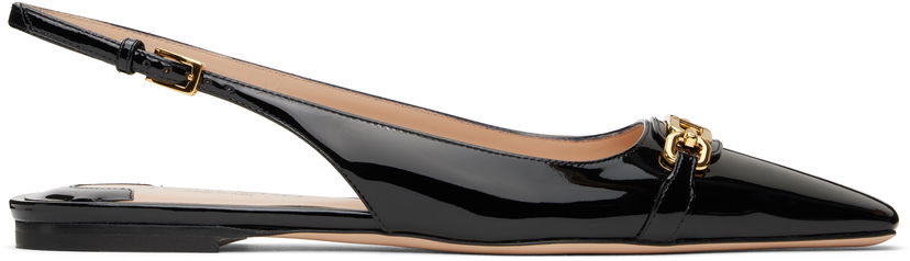 Tillbehör Tom Ford Tom Ford Whitney Patent Leather Slingback Ballerinas Svart | W3556-LCL072G
