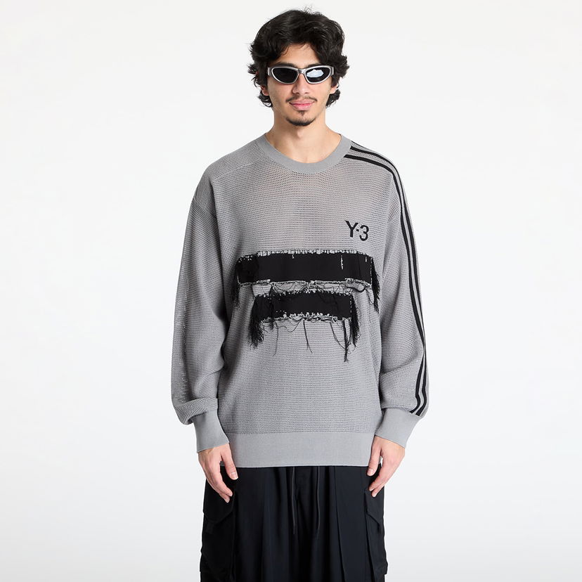 Sweater Y-3 Y-3 Graphic Knit Crew Sweatshirt Grå | JM3238
