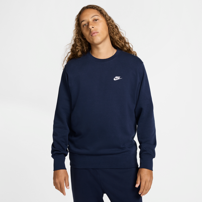 Sweatshirt Nike Nike Club Fleece Crewneck Sweatshirt Mörkblå | FN3888-451