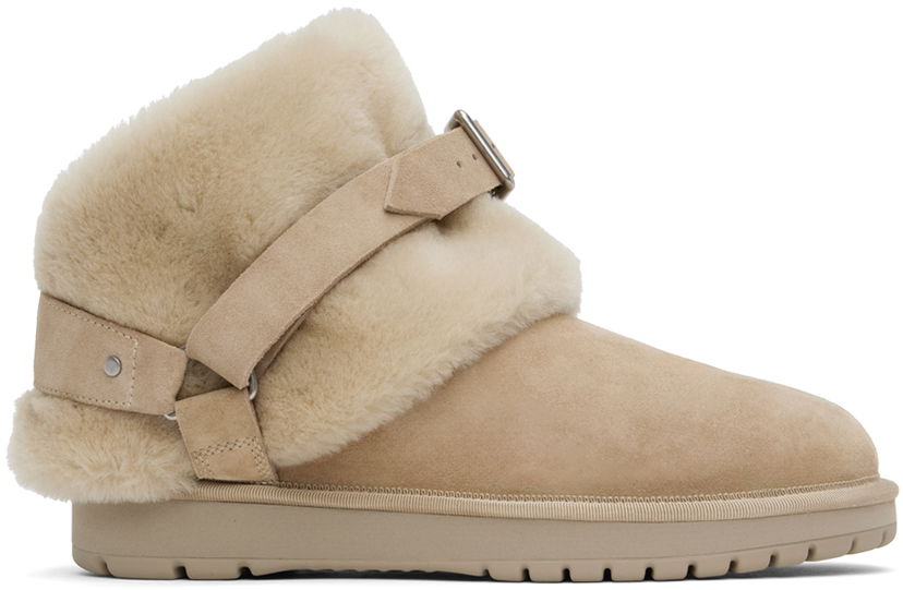 Kläder Burberry Burberry Chubby Shearling Boots Beige | 8095352