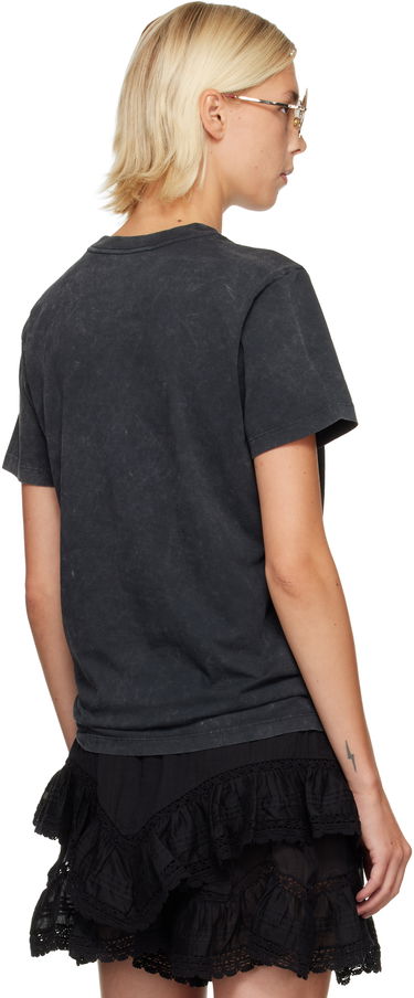 T-shirt Isabel Marant Étoile Etoile Zoeline Short Sleeve Washed Graphic Print T-Shirt Svart | TS0147FA-C3N07E, 2