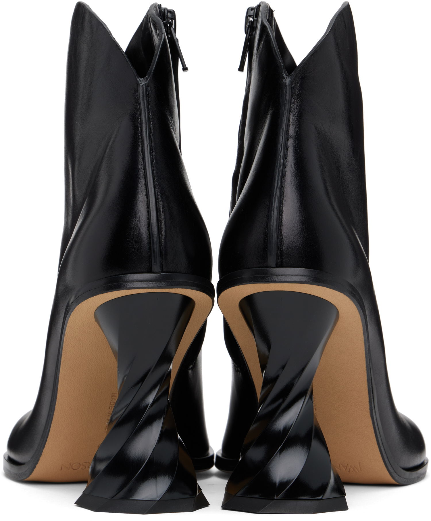 Kläder JW Anderson JW Anderson Twisted Heel Ankle Boots Svart | ANW43211A, 1