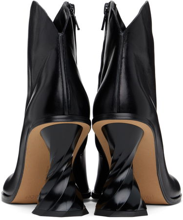 Kläder JW Anderson JW Anderson Twisted Heel Ankle Boots Svart | ANW43211A, 1