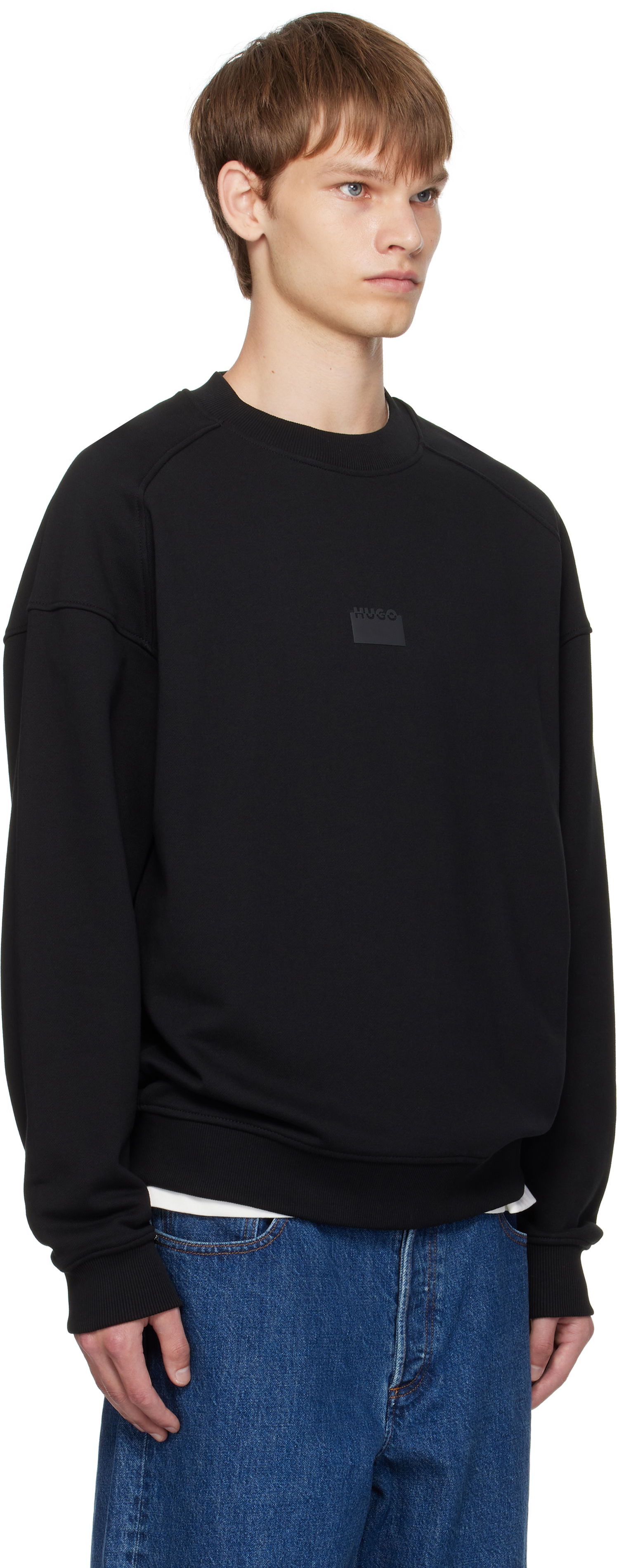 Sweatshirt BOSS HUGO Bonded Logo Sweatshirt Svart | 50546672, 1