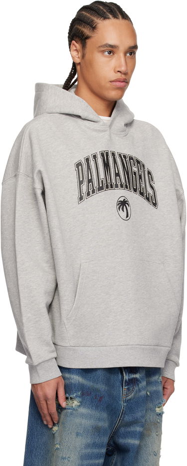 Sweatshirt Palm Angels Palm Angels College Logo Hoodie Grå | PMBB155S25FLE0010810, 2