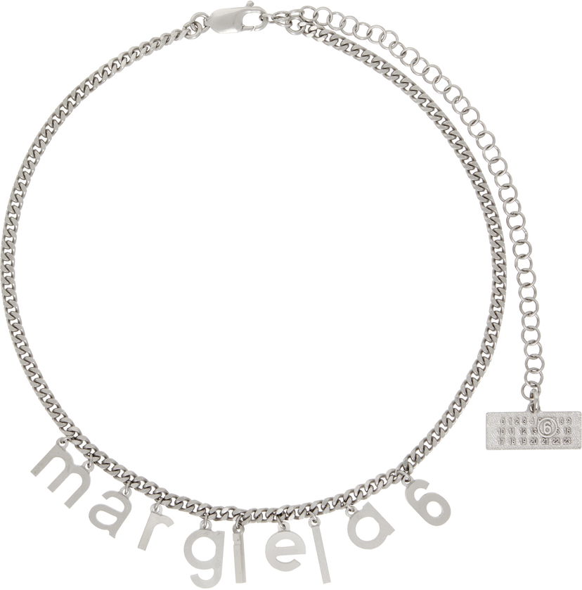 Halsband Maison Margiela MM6 Maison Margiela Letter Logo Chain Necklace Metallisk | SM6UU0069 P7212