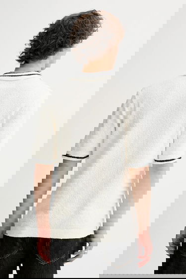 Polotröja Samsoe Samsoe Short-sleeved Knit Polo shirt SAPEDRO Vit | M25200017, 2